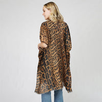 Brown Leopard Lightweight Kimono