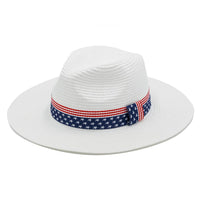 Panama Hat Featuring American Flag Band