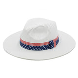 Panama Hat Featuring American Flag Band