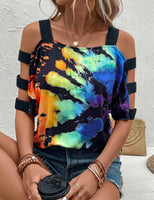 Tie Dye Bliss Cold Shoulder Top