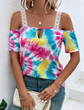 Lacey Cold Shoulder Tie Dye Top