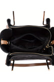 Black Embossed Multi-functional Shoulder Bag with Handle