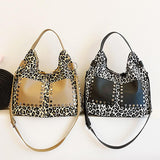 Studded Leopard Print Purse W/ Crossbody Strap