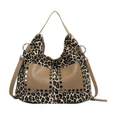 Studded Leopard Print Purse W/ Crossbody Strap