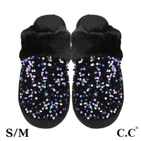 C.C Stylish Sequin Slippers