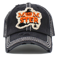 Distressed Momster Patched Baseball Cap