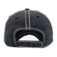 Distressed Momster Patched Baseball Cap