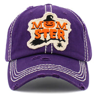 Distressed Momster Patched Baseball Cap