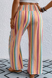 Orange Striped Boho Pants- Curvy