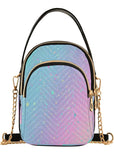 Multicolored Crossbody Bag W/ Detachable Chainlink Shoulder Strap