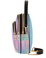 Multicolored Crossbody Bag W/ Detachable Chainlink Shoulder Strap