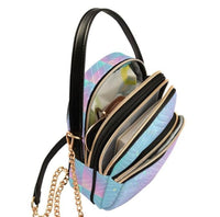 Multicolored Crossbody Bag W/ Detachable Chainlink Shoulder Strap