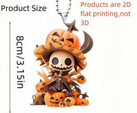 2D Jack Halloween Pendant Keychains