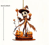 2D Jack Halloween Pendant Keychains