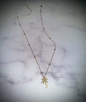 Dainty Palm Tree Pendant Necklace