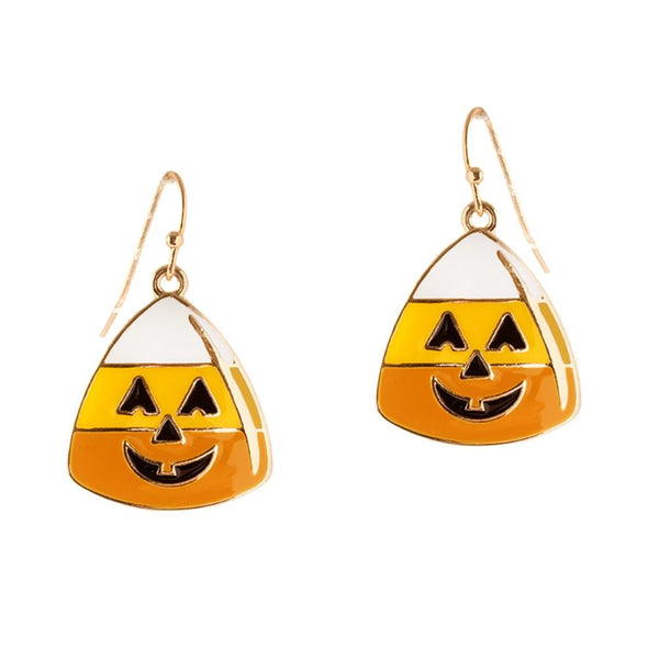 Cute Candycorn Halloween Earrings