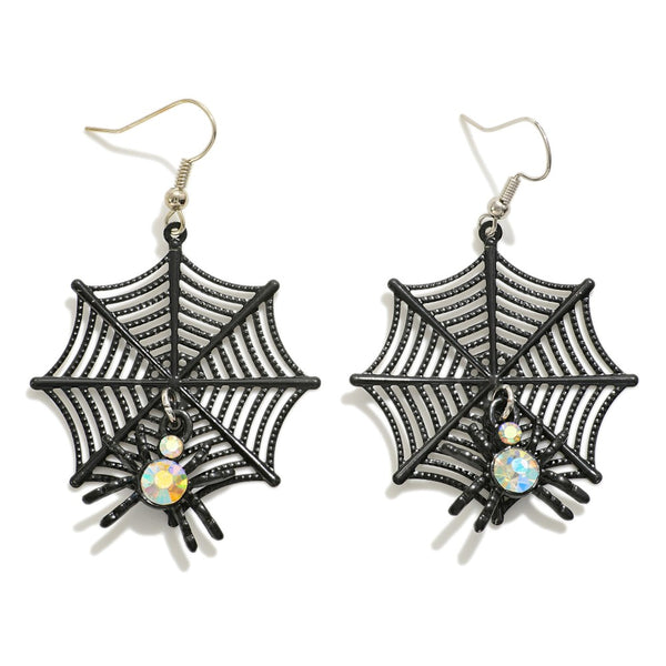 Halloween Spider Web Earrings