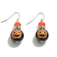 Pumpkin Bead Drop Earrings