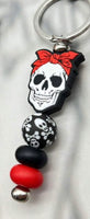 Matching Skull Beaded Pen + Keychain