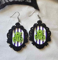 Striped Beetle Earrings