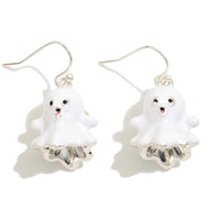 Surprised Face Ghost Drop Earring