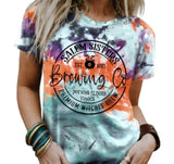 Salem Sisters Bleached Tie Dye Printed Graphic Tee