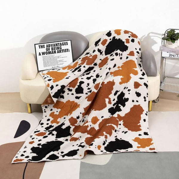 Soft & Cozy Cow Print Blanket