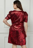 PRE ORDER! Full Size Run Metallic Shift Dress