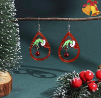 Grinchmas Glitter Drop Earrings