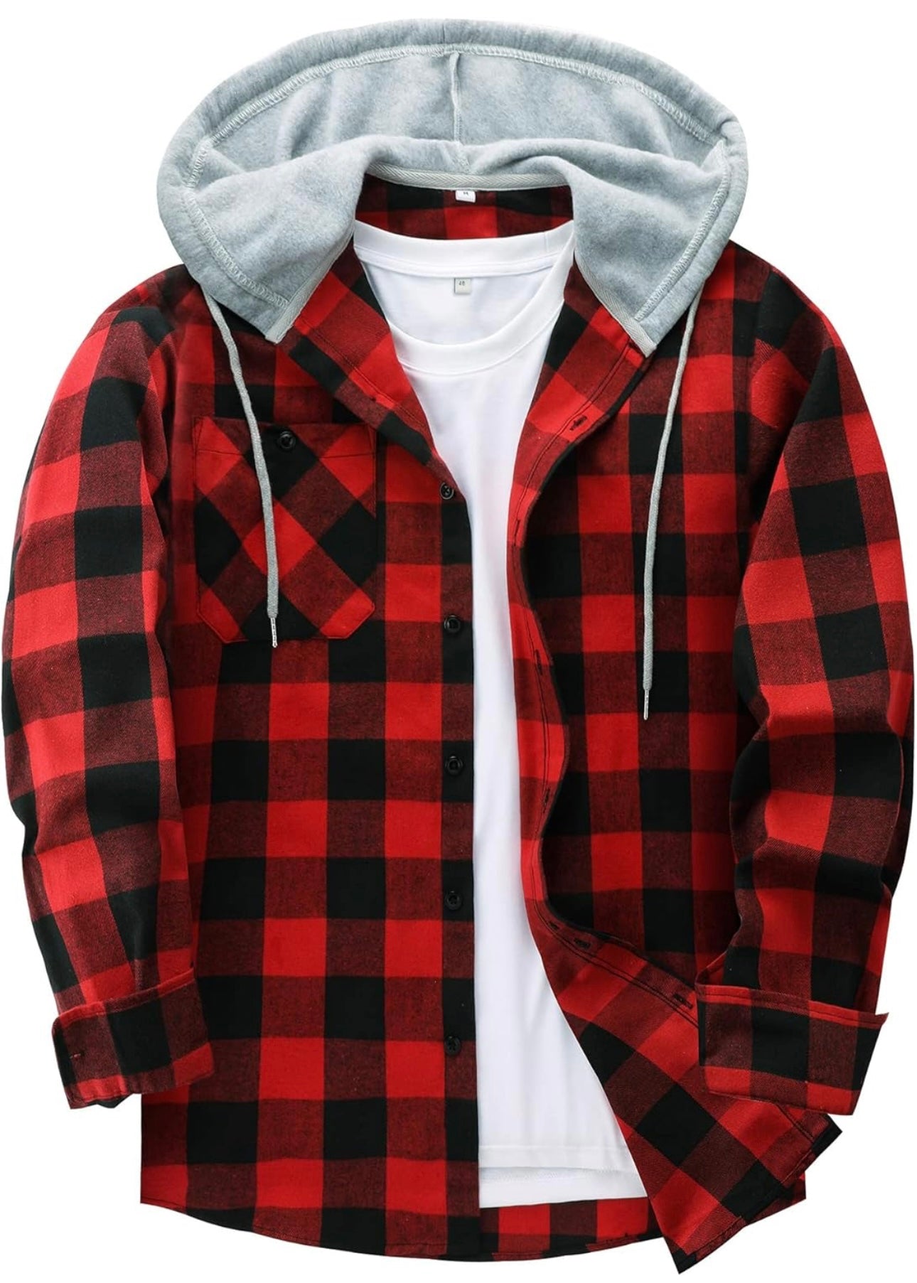 Men’s Plaid Hooded Shacket