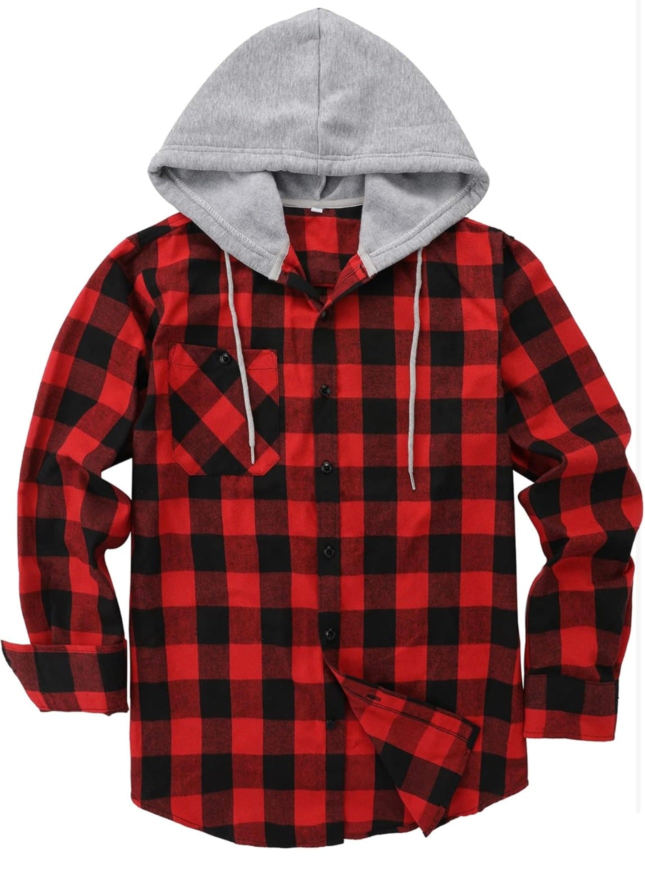 Men’s Plaid Hooded Shacket