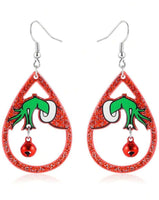 Grinchmas Glitter Drop Earrings