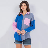 Cotton Candy Color Block Long Sleeve