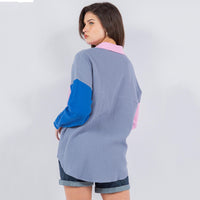 Cotton Candy Color Block Long Sleeve