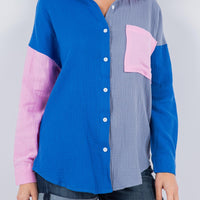 Cotton Candy Color Block Long Sleeve