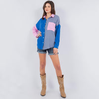 Cotton Candy Color Block Long Sleeve