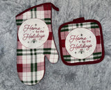 Christmas Holiday Matching Kitchen Mitt Sets