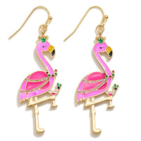 Christmas Flamingo Earrings