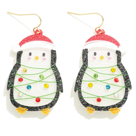 Christmas Penguin Earrings