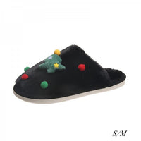 Faux Fur Christmas Tree & Santa Slippers