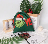 Gr!nch Drawstring Bags