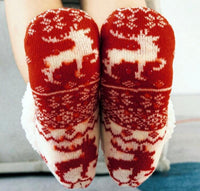 Red Christmas Indoor Slipper Socks