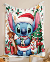 Stitch Christmas Plush Throw Blanket