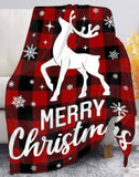 Super Soft Plaid Merry Christmas Blanket