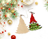 Christmas Tree Holiday Gnome Earrings