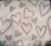 Iridescent Heart Plush Blanket