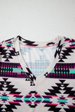 Fiestaa Azteca Western Print T-Shirt Dress