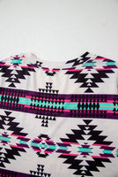 Fiestaa Azteca Western Print T-Shirt Dress