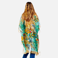 Bomb Botanical Leaf Printed Kimono