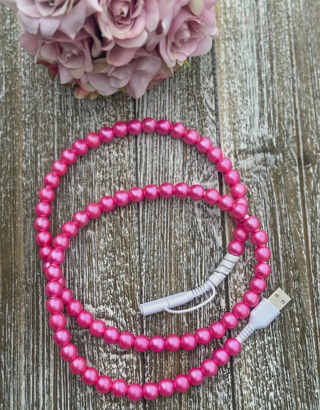 Trendy Beaded 2 in 1 Phone Chargers